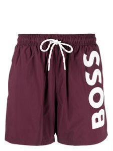 BOSS short de bain à logo imprimé - Violet