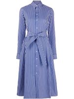 Polo Ralph Lauren robe-chemise rayée à taille ceinturée - Bleu - thumbnail