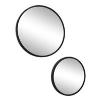 LOFT42 Mirror Spiegels Rond Zwart Set van 2 - Metaal - Ø45 & Ø35 - thumbnail