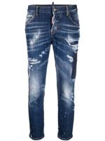 DSQUARED2 jean skinny à effet usé - Bleu