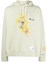 Maison MIHARA YASUHIRO hoodie en coton à imprimé graphique - Vert - thumbnail