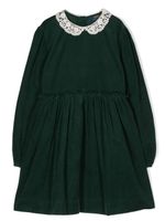 Ralph Lauren Kids robe à col en dentelle - Vert