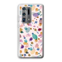 Terrazzo Memphis Pink: Huawei P40 Pro Plus Transparant Hoesje