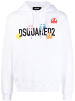 DSQUARED2 hoodie en coton à logo imprimé - Blanc - thumbnail