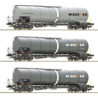 Roco 6600143 H0 3-delige set ketelwagens van de Wascosa