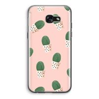 Cactusprint roze: Samsung Galaxy A5 (2017) Transparant Hoesje