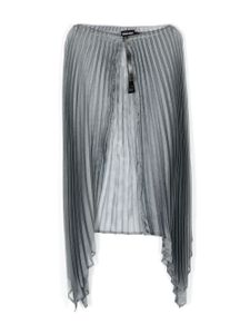 Giorgio Armani cape boutonnée à design plissé - Gris