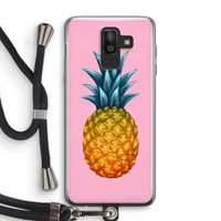 Grote ananas: Samsung Galaxy J8 (2018) Transparant Hoesje met koord