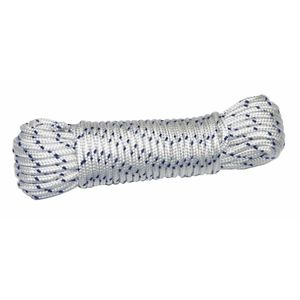 AMIG paracord touw - 20 meter - D4mm - 400kg - nylon/polyester - wit/blauw