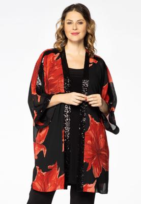 Yoek Kimono LAURA | Rood | Maat 50/52