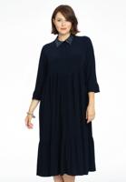 Yoek Jurk met strass | Blauw | Maat 54/56