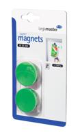 Magneet Legamaster 35mm super 2500gr groen 2stuks