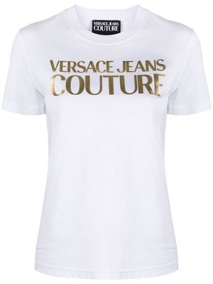 Versace Jeans Couture t-shirt en coton à logo imprimé - Blanc