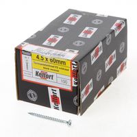 Kelfort Spaanplaatschroef platverzonken kop verzinkt pozidriv voldraad 4.5 x 60mm - thumbnail