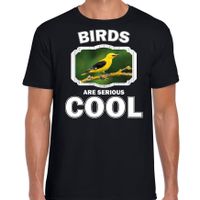 Dieren wielewaal vogel t-shirt zwart heren - birds are cool shirt - thumbnail