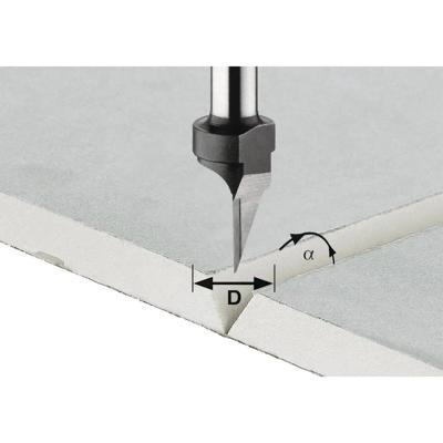 Festool HW S8 D12,5/45° Freesbit Gipsplaatfrees 45° S 8 mm 12,5mm - 491000