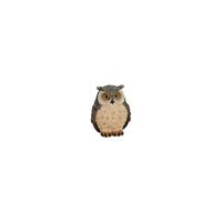 Decoratie uil oehoe - donkerbruin - polystone - 11 cm - uilen beeldje