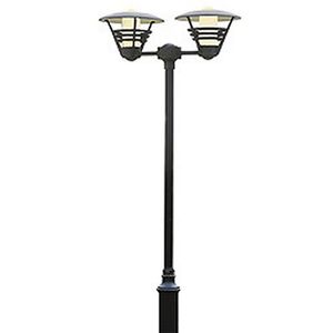 Lantaarnpaal Gemini 2 lichts Hercules paal zwart 501-750 + 575-750