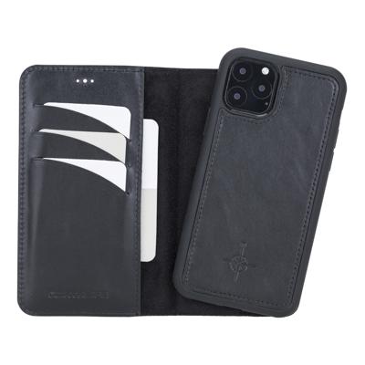 NorthLife iPhone 11 Pro - Leren Afneembare 2-in-1 bookcase telefoonhoes - Zwart