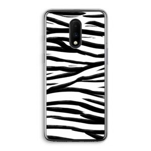 Zebra pattern: OnePlus 7 Transparant Hoesje
