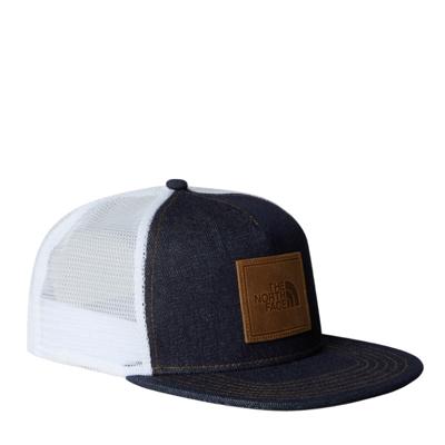 The North Face Half Dome Trucker Pet Heren Denim/Leather Patch One Size