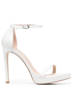 Stuart Weitzman sandales en cuir à talon aiguille 137 mm - Blanc
