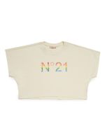 Nº21 Kids t-shirt en coton à logo imprimé - Blanc