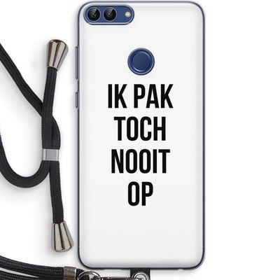 Ik pak nooit op: Huawei P Smart (2018) Transparant Hoesje met koord