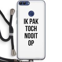 Ik pak nooit op: Huawei P Smart (2018) Transparant Hoesje met koord