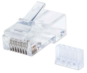 Intellinet 790604 Intellinet verpakking van 90 stuks Cat6 modulaire RJ45-stekkers UTP 3-voudige klem voor massieve draad 90 stekkers in pot 790604 Krimpcontact