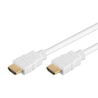Goobay HDMI kabel wit - 1.4 - High Speed - Geschikt voor 4K Ultra HD 2160p en 3D-weergave - Beschikt over Ethernet - 1,5 meter - Korte HDMI kabel