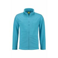 Turquoise fleece vest met rits voor volwassenen 2XL (44/56)  - - thumbnail