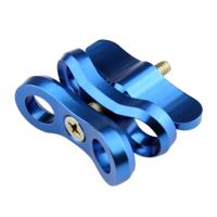 PULUZ Ball Clamp close hole duiken camera beugel CNC aluminium voorjaar zaklamp klem voor duiken onderwater fotografie systeem (blauw)