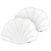 Beliani - CONSOLIDA - Sierkussen set van 2 - Off-white - Fluweel