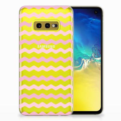Samsung Galaxy S10e | TPU bumper | Waves Roze