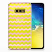 Samsung Galaxy S10e | TPU bumper | Waves Roze
