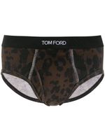 TOM FORD slip à imprimé léopard - Marron - thumbnail