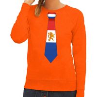 Oranje Holland stropdas sweater dames - thumbnail