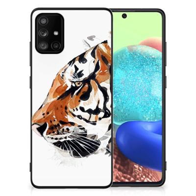 Kleurrijke Telefoonhoesje Samsung Galaxy A71 Watercolor Tiger