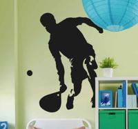 Stickers sport Padelspeler met racket - thumbnail