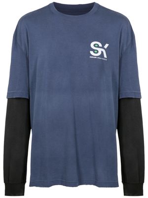 Osklen t-shirt à logo imprimé - Bleu