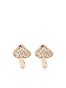 Sydney Evan puce d'oreille Mushroom en or 14ct ornée de diamants