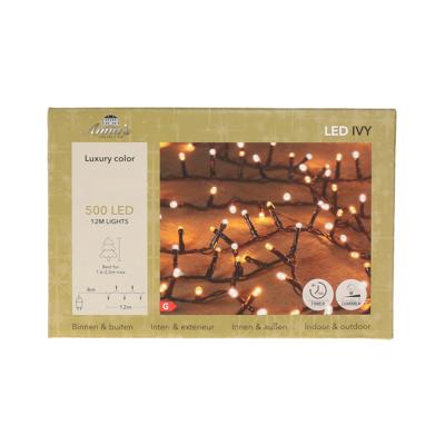 Kerstverlichting Ivy - 500 led lampjes - warm wit - 1200 cm - lichtsnoer