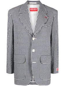 Kenzo blazer boutonné à carreaux vichy - Bleu
