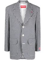 Kenzo blazer boutonné à carreaux vichy - Bleu