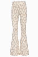 LOOXS Little Zomer broek meisjes jaquard bloemen - beige