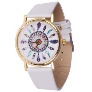 Fashion horloge Feather Dial White