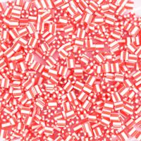 Vaessen Creative • strijkkralen tweekleurig rood-wit 550st.