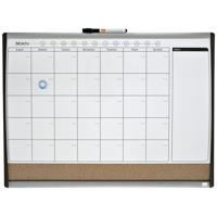 Whiteboard Nobo magnetische planner met prikbord van kurk 58,5x43cm