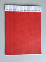 Toegangsbandjes kleur rood 100 stuks